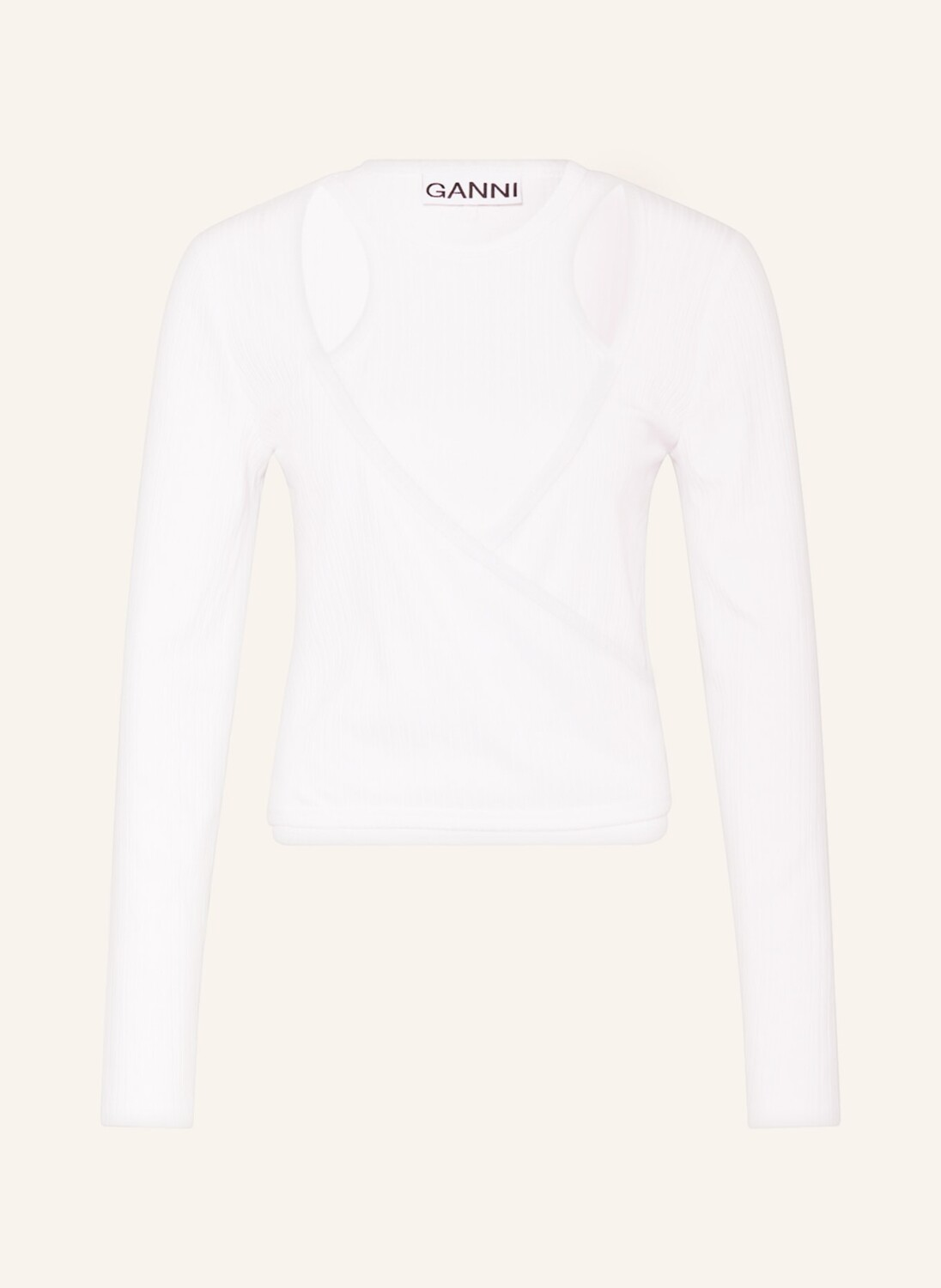 

Рубашка GANNI Wickelshirt, белый