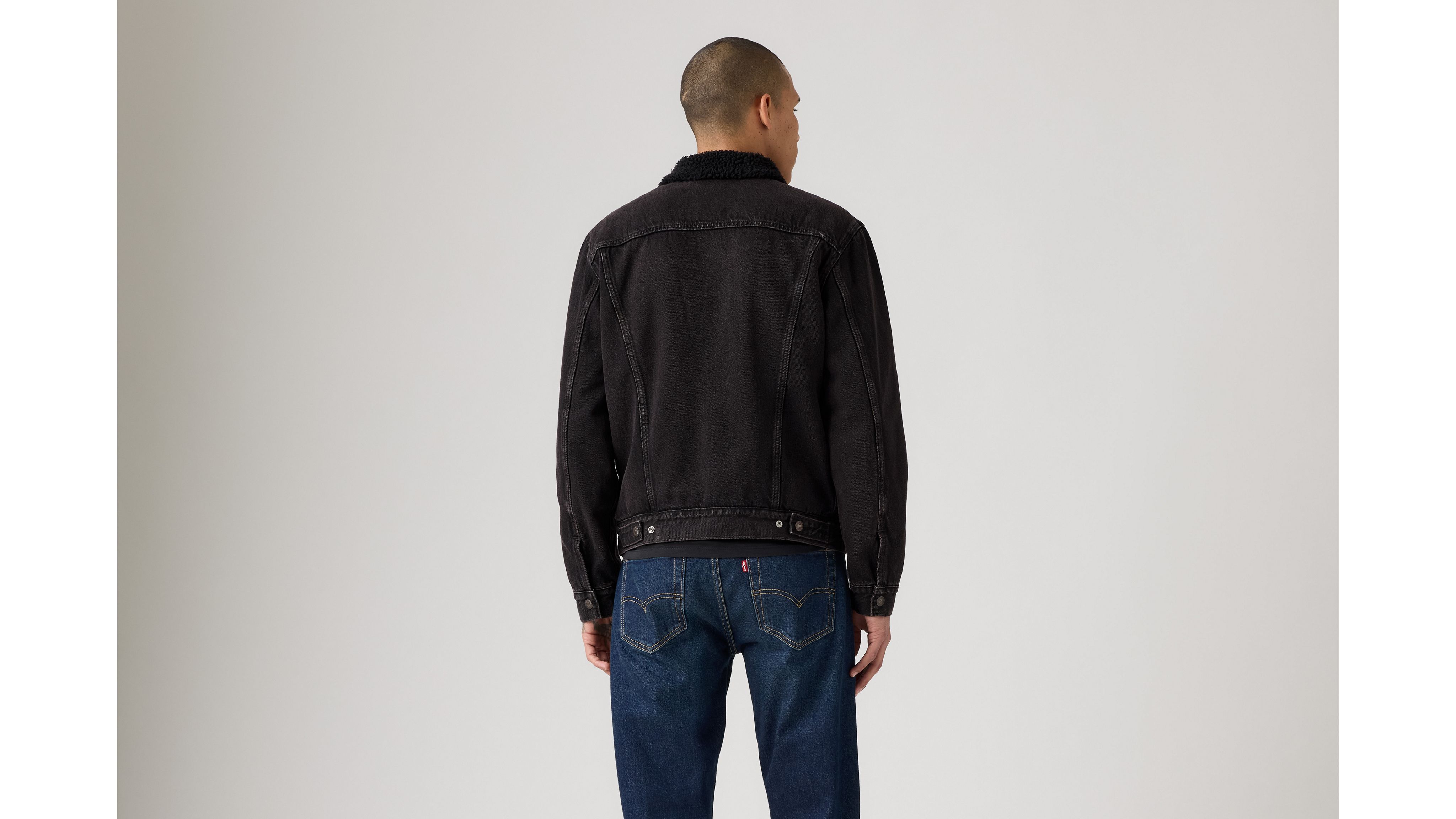 Куртка дальнобойщика Sherpa Type III Levi's, Built To Last Sherpa - Black — фото 3