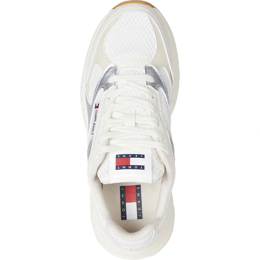 Кроссовки Tommy Jeans The Coney Metallic, белый — фото 4