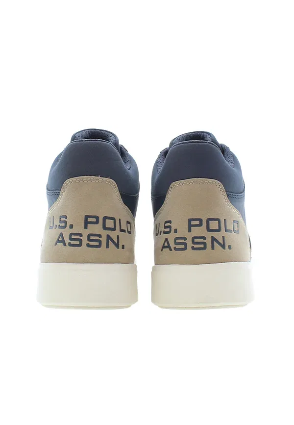 Кроссовки высокие U.S. Polo Assn., темно-синий бежевый — фото 3