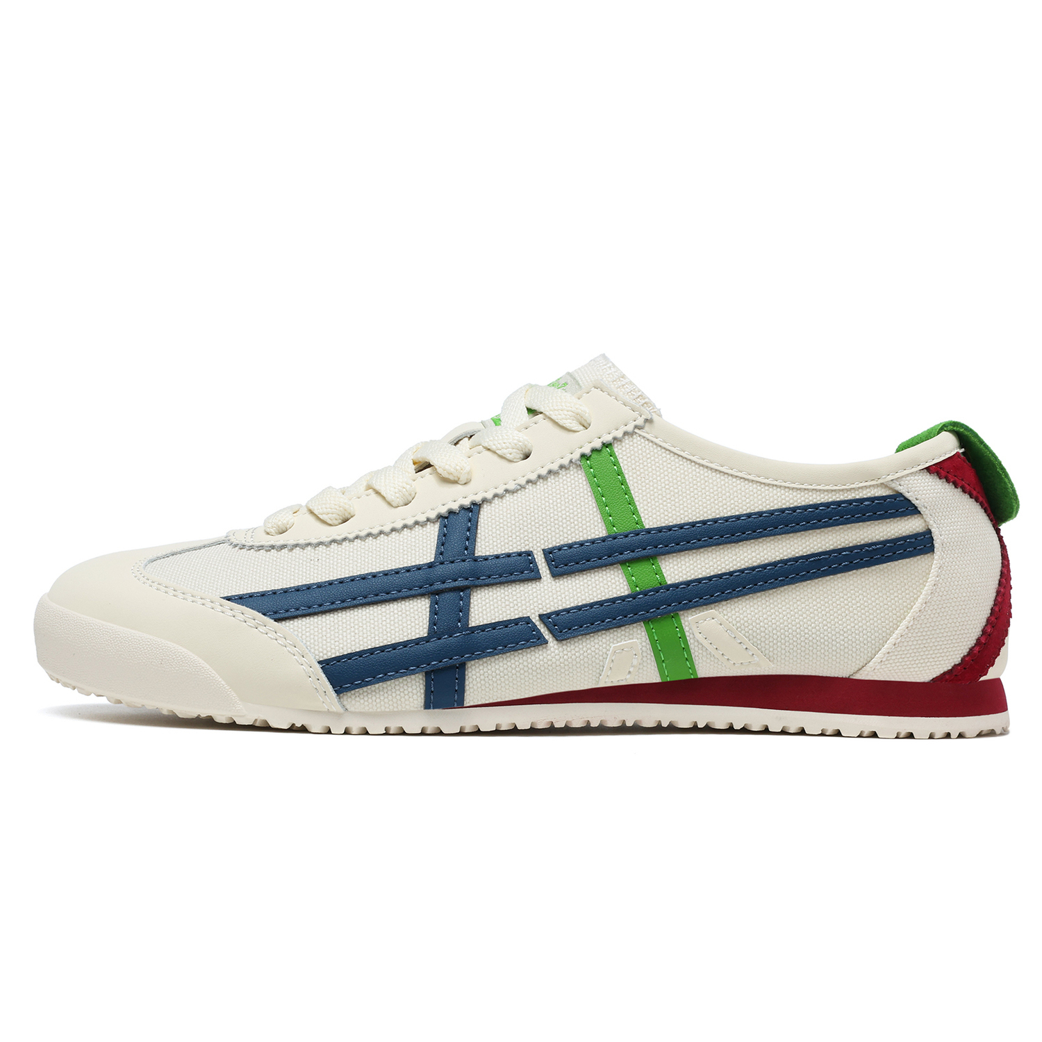 

CEDAR HAN Скользоустойчивые легкие низкие повседневные кроссовки унисекс F777 - бежевый синий красный, цвет F777-Beige Blue Red