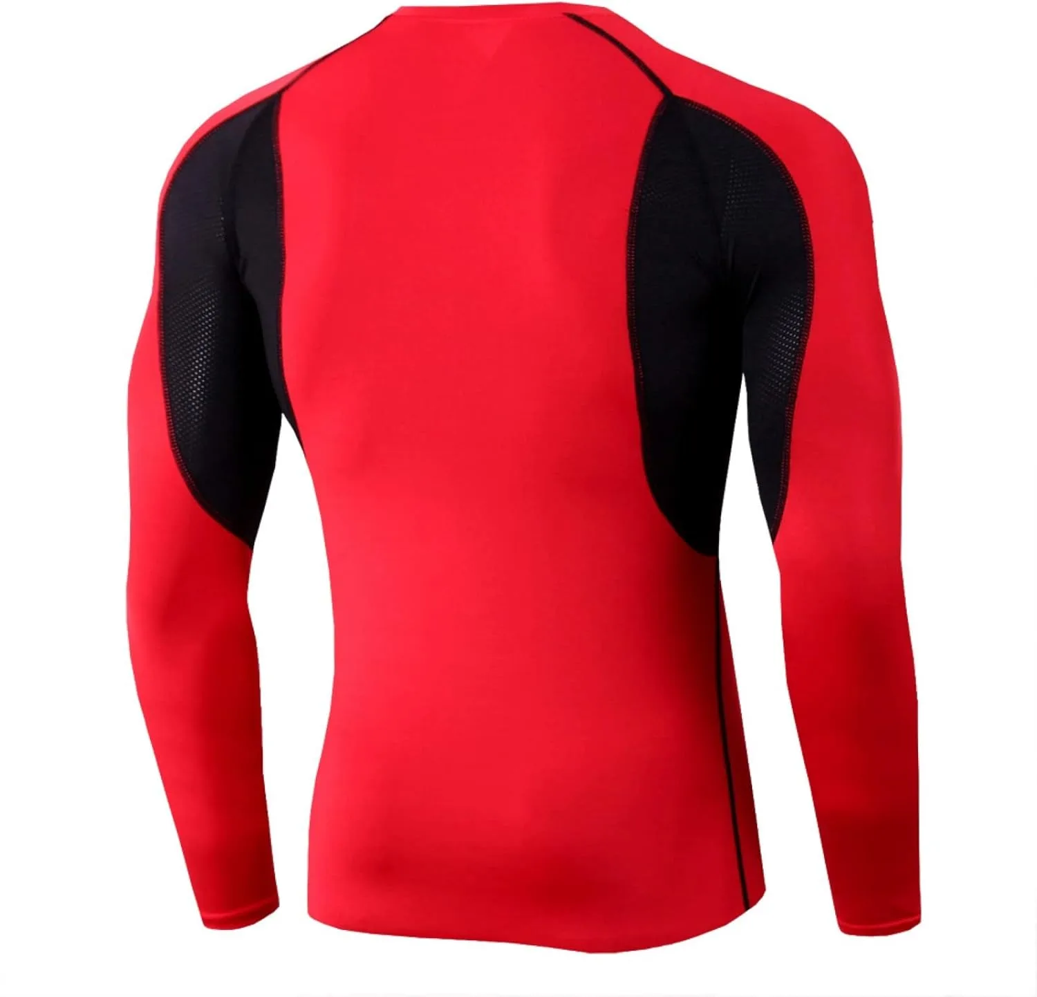 Мужская футболка Cool Dry Compression с длинным рукавом Color Block для фитнеса и бега — фото 2