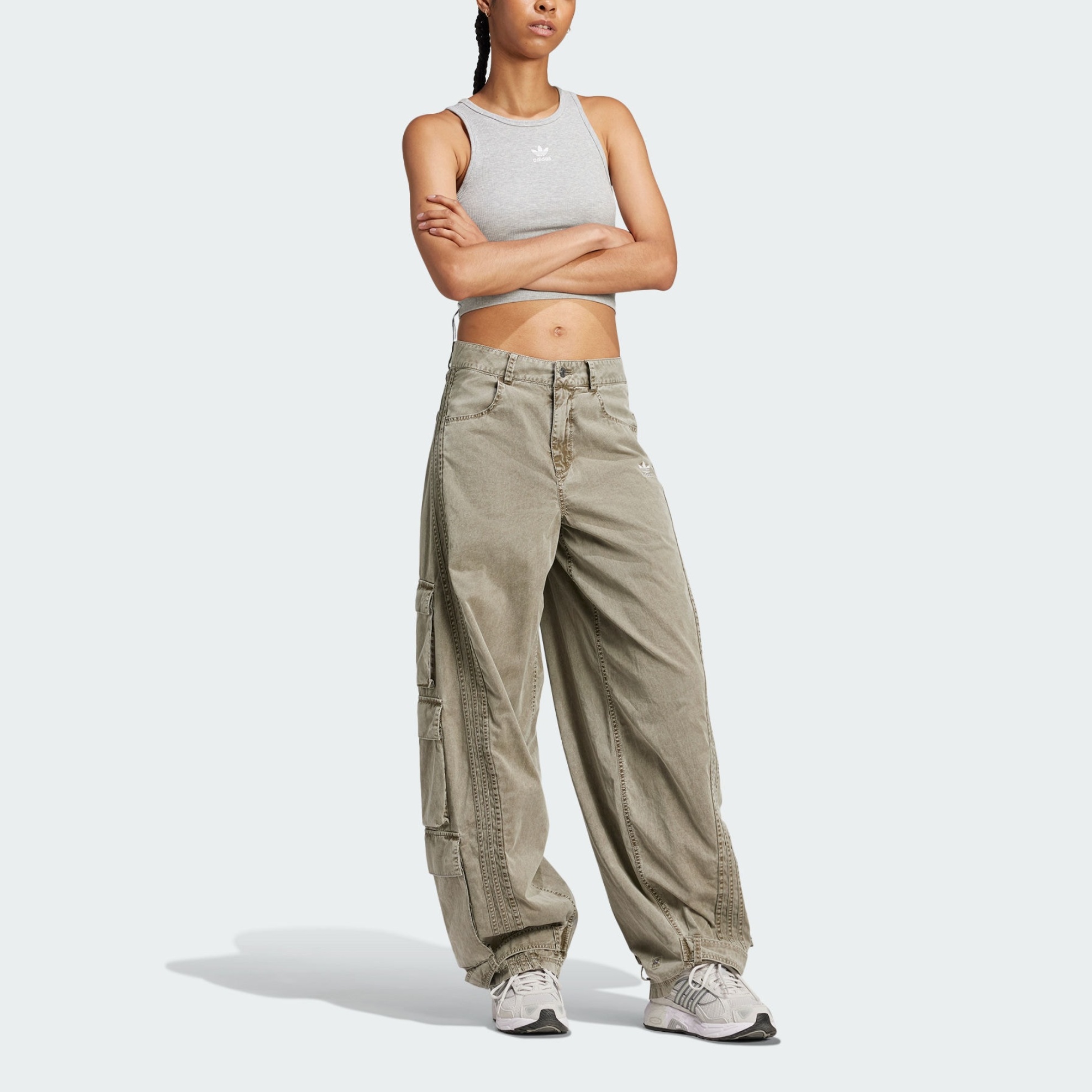 Adidas Originals Adilenium Season 2 Карго штаны унисекс Strata Olive Green — фото 3