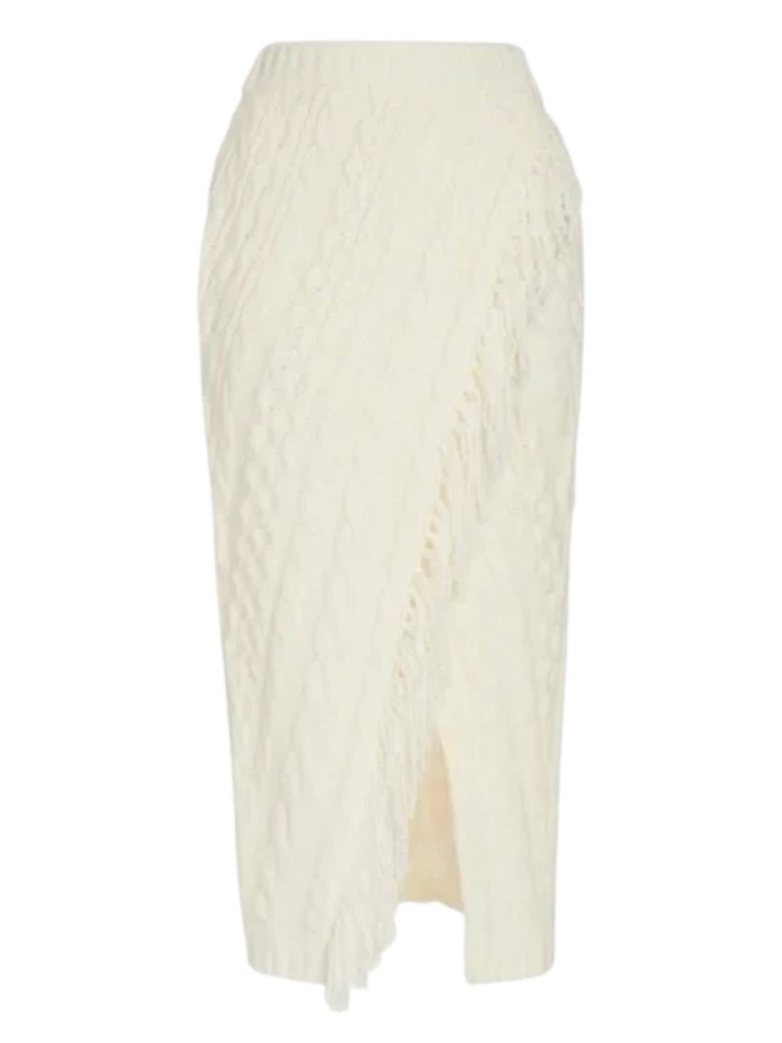 

SOMETHING NAVY Женская вязаная юбка-свитер косами, цвет слоновой кости