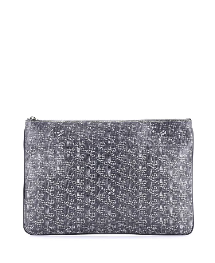 

Сумка-кошелек MM Senat Zip Pouch из лакированного холста Pre-Owned Goyard, серый