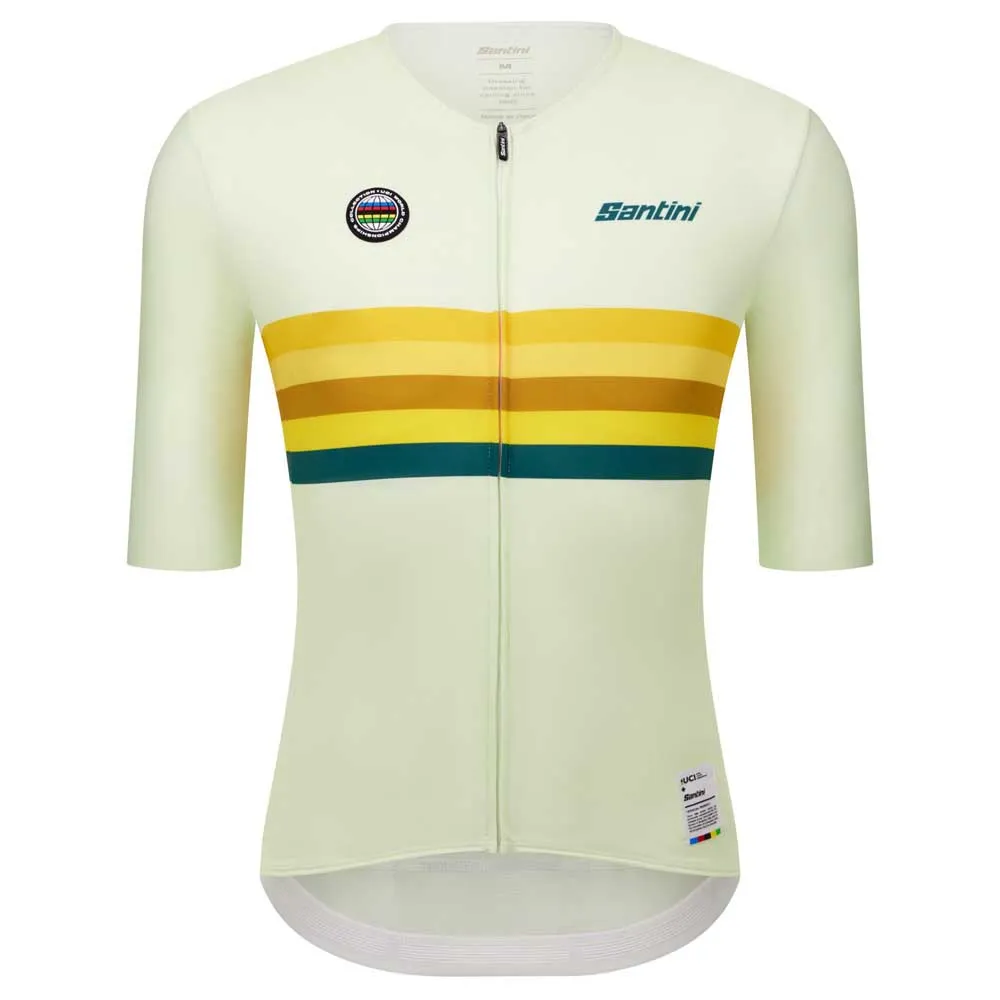 

Джерси Santini UCI World Champion Australia 2025 short sleeve, бежевый