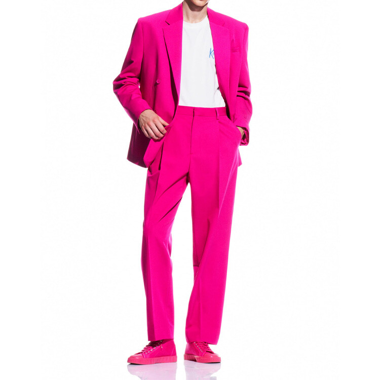 Barbie X Barbie Cobrand Suit Trousers Men Dark Fuchsia Zara, фуксия — фото 3