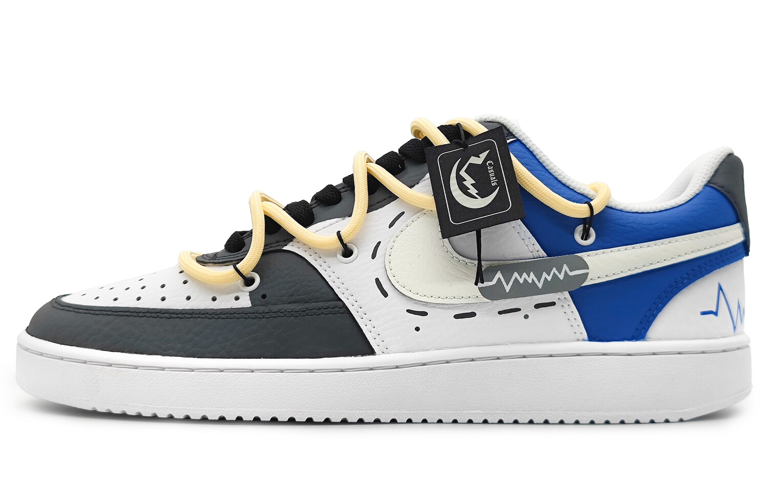 

Кроссовки Nike Court Vision 1 Skateboard Shoes Men Low-Top Blue, белый/черный