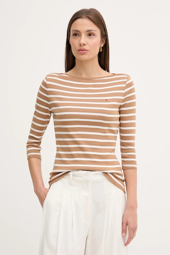 

Хлопковая водолазка Tommy Hilfiger, коричневый