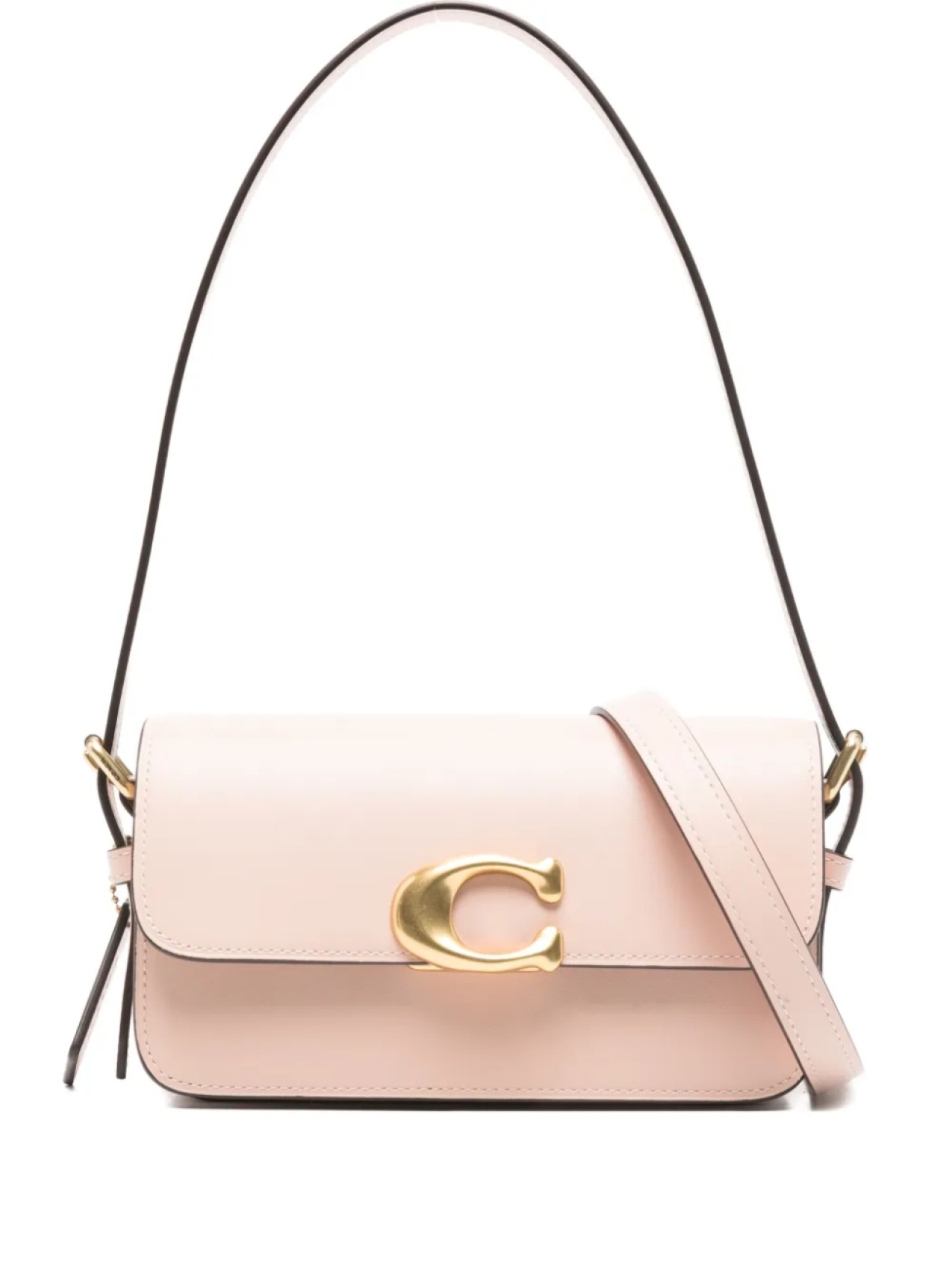 

Кожаная сумка через плечо Coach Zoe с застежкой, нейтральный