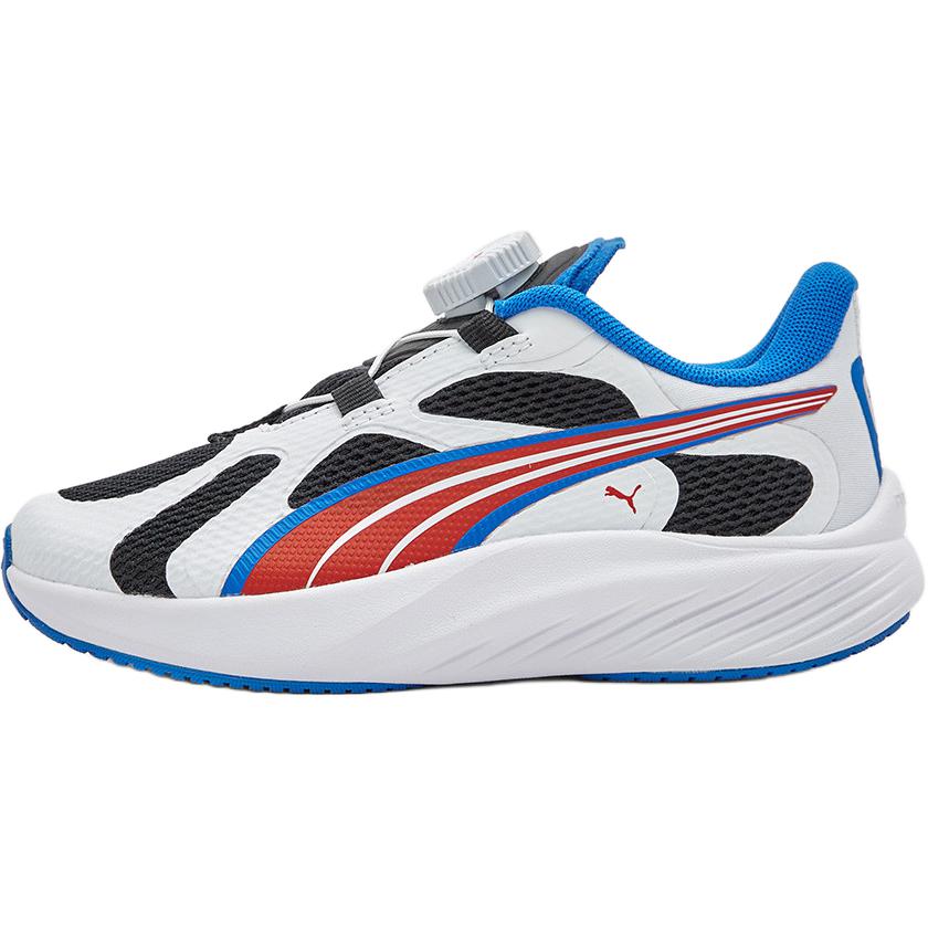 

Низкие кроссовки для бега POUNCE LITE DISC с износостойким верхом для детей PUMA, белый/красный/черный