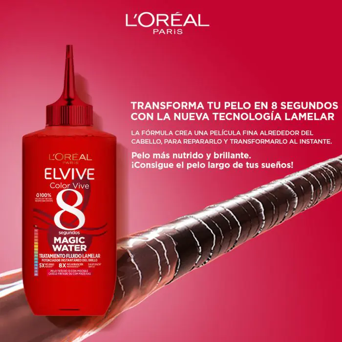

Кондиционер для волос elvive color vive magic water tratamiento cabellos teñidos L'Oréal París, объем 200 мл