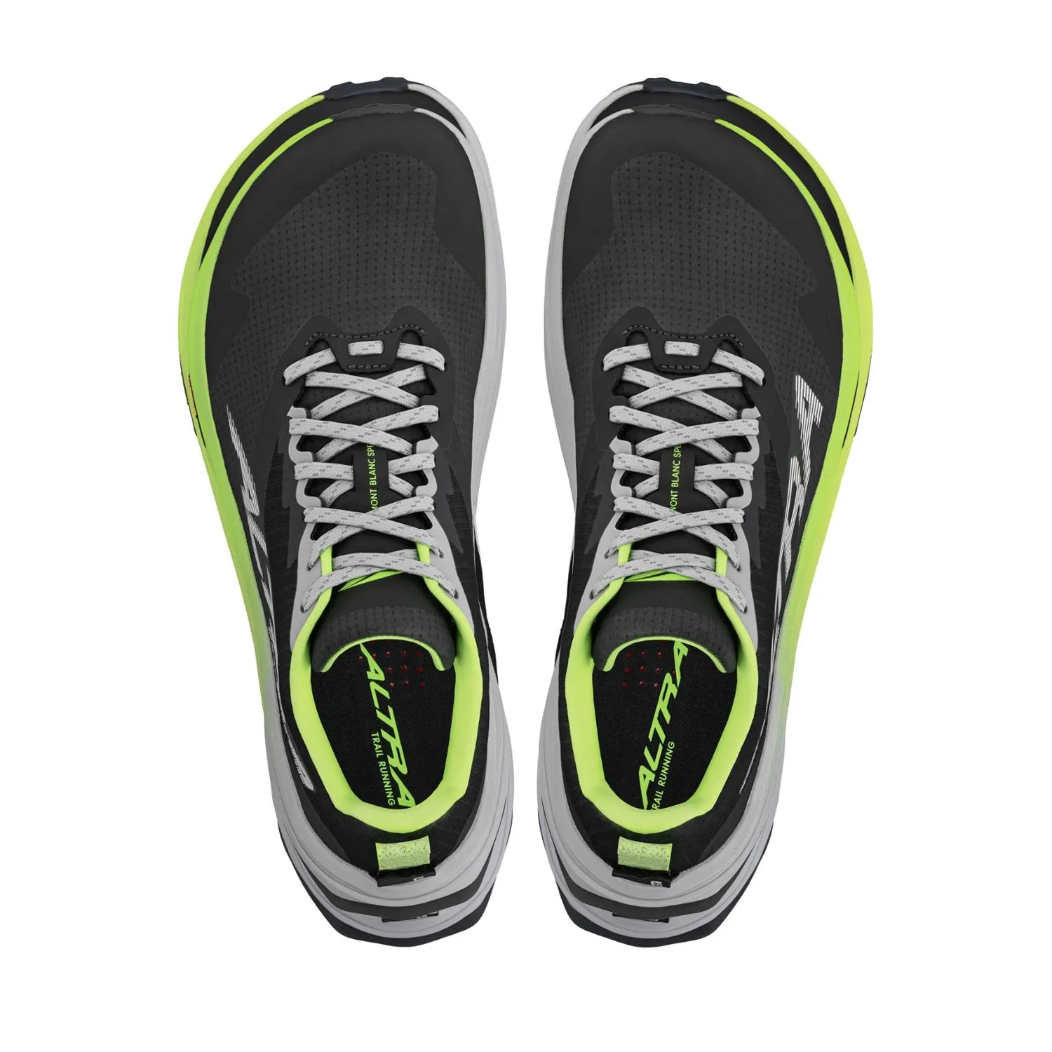 Мужские скоростные трейловые кроссовки Mont Blanc Altra, Black/Lime — фото 4