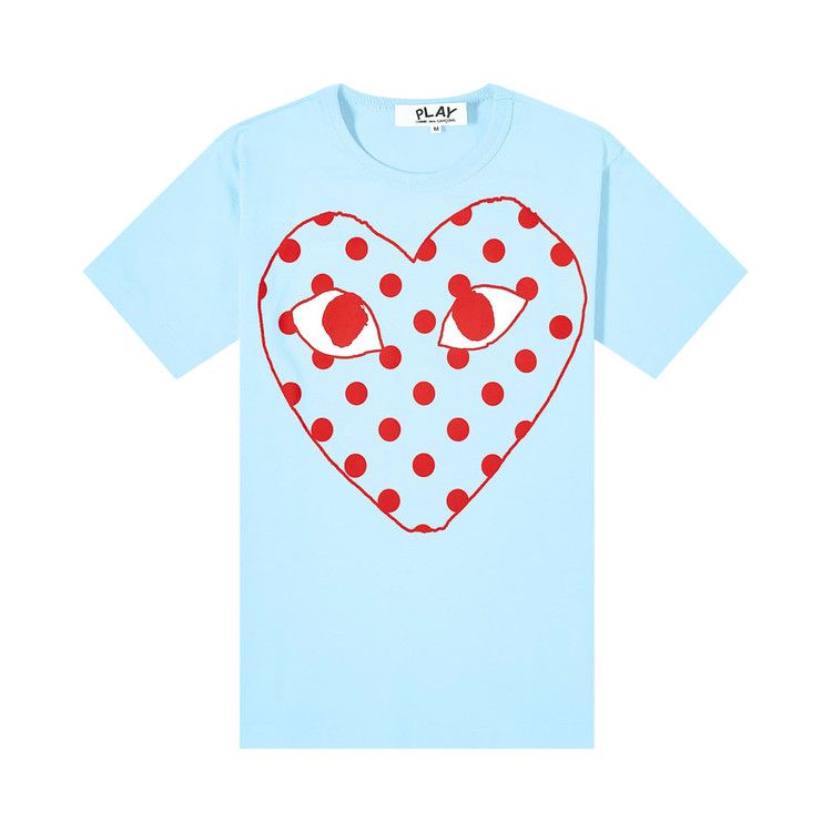

Футболка Comme des Garçons Short-Sleeve T-Shirt With Large Dotted Heart, Blue