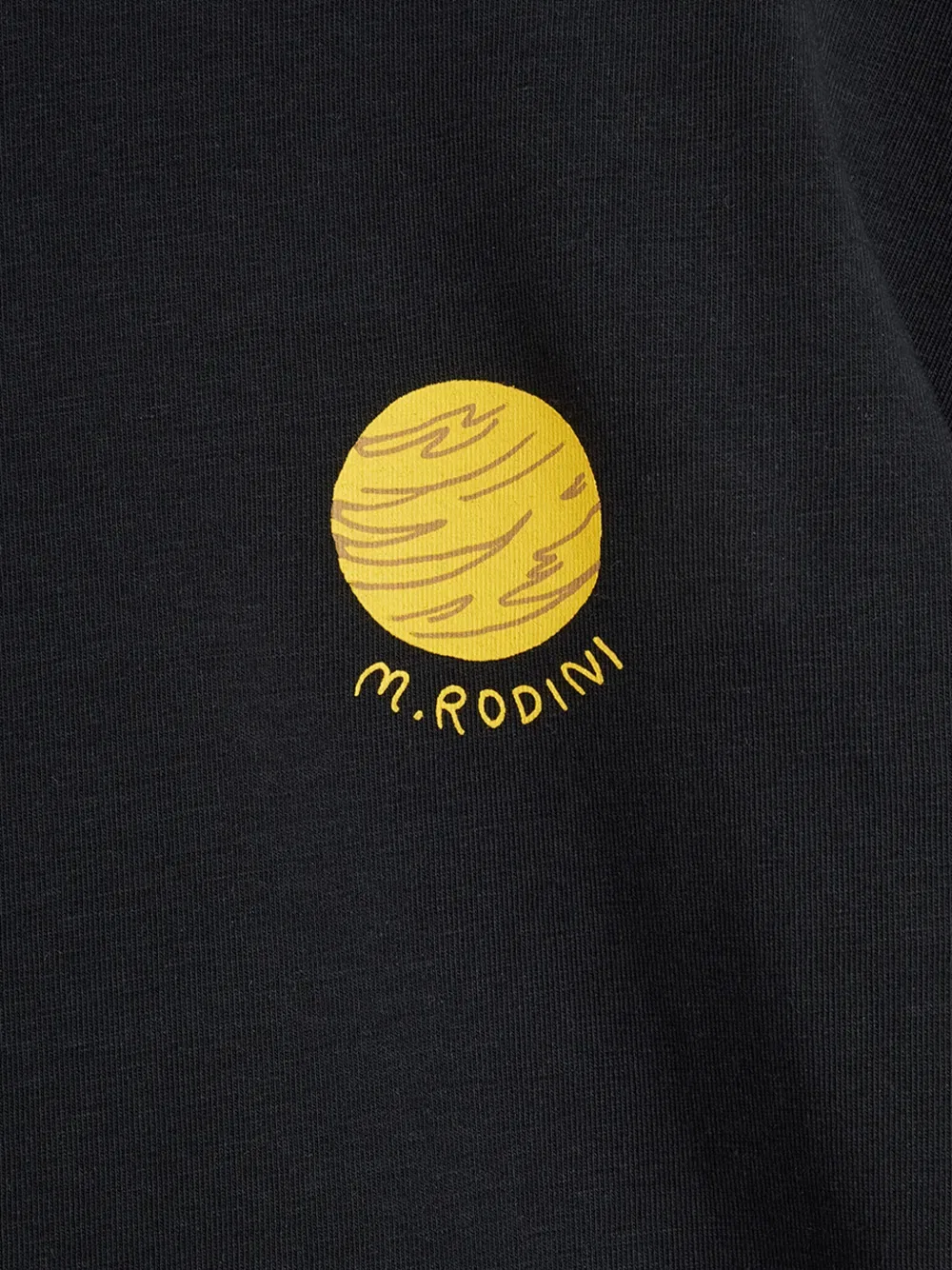 Футболка с изображением планеты Mini Rodini, черный — фото 4