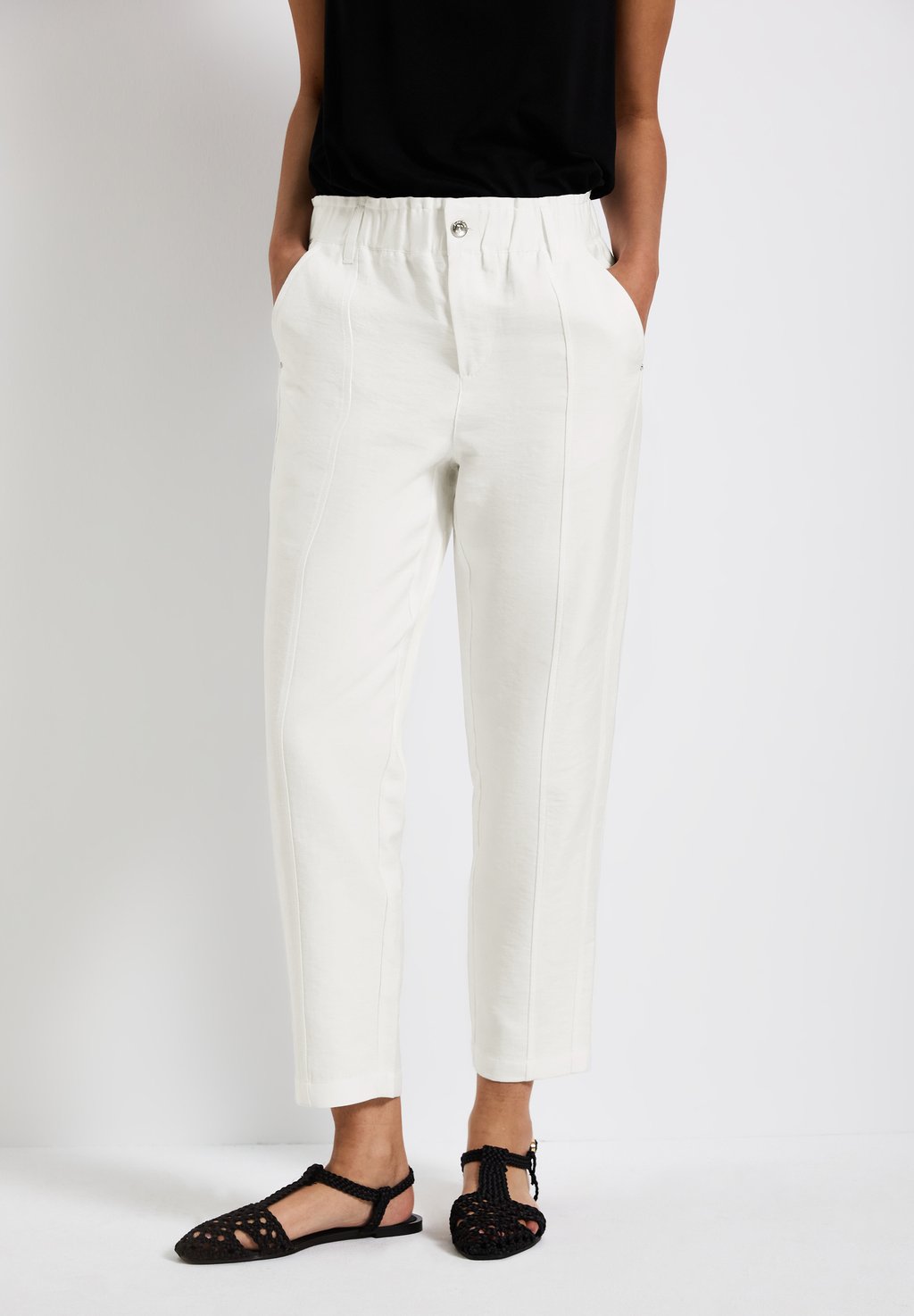 

Брюки PAPERBAG IM CASUAL FIT Street One, белый