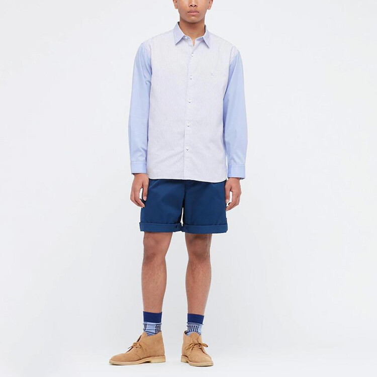 Jw Anderson Jw Anderson Co-Branded Series Рубашка мужская синяя Uniqlo, синий — фото 2