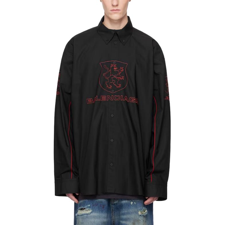 

Balenciaga Мужская рубашка свободного кроя black