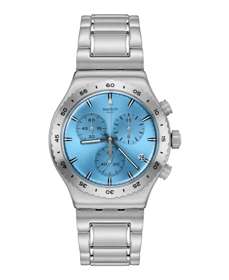 

Часы That's so Peachy из серого и стального материала Swatch, серый