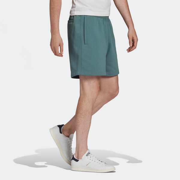 Шорты originals c short ft solid color lacing sports shorts green Adidas, зеленый — фото 4