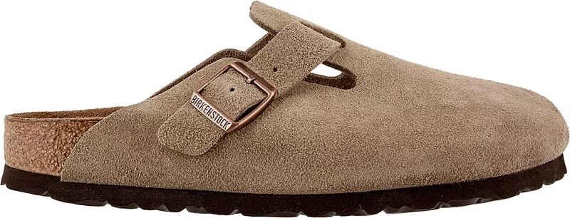 Женские сабо Birkenstock Boston с мягкой стелькой, серо-коричневый