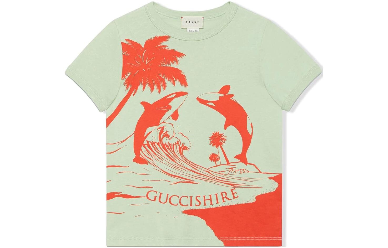 

Футболка детская Gucci, зеленый / красный