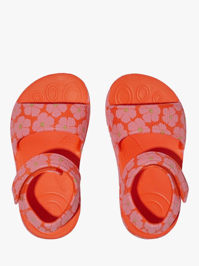 Детские сандалии iQushion с принтом Poppy FitFlop, Pop Orange/Multi — фото 4