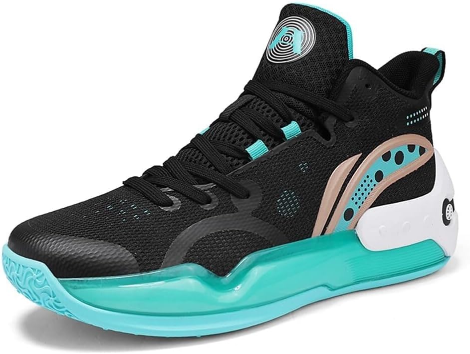 

Мужские баскетбольные кроссовки с дышащей, нескользящей, мягкой подошвой, модные спортивные тренировочные ботинки для ходьбы Generic, черный