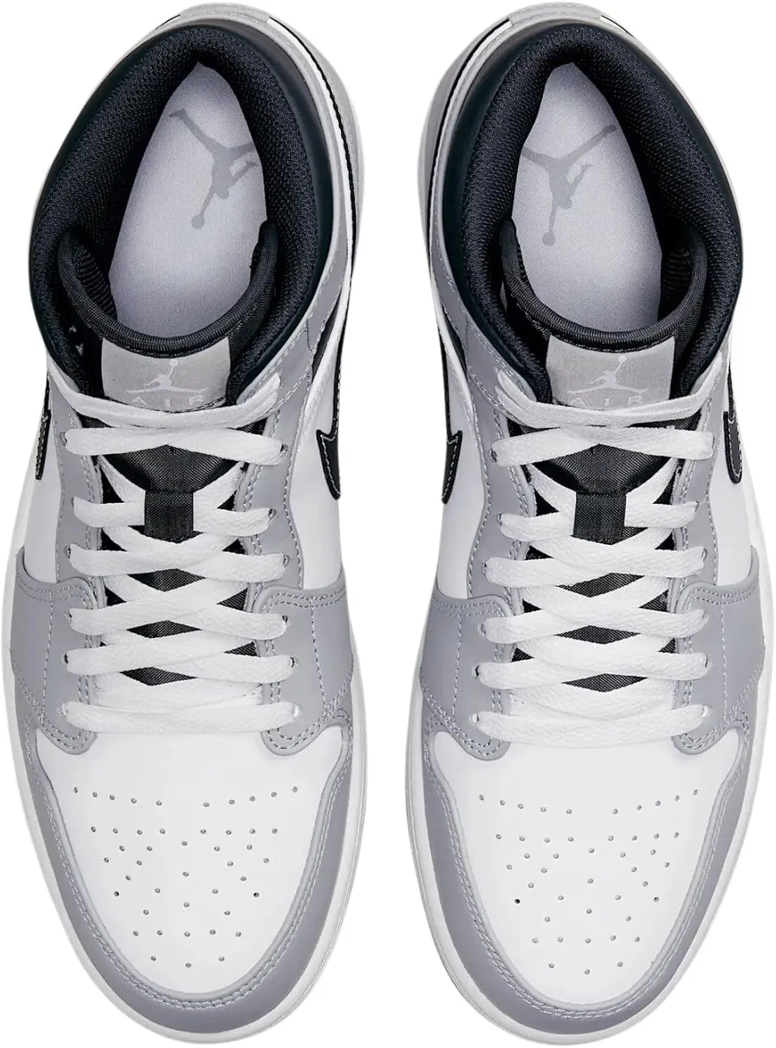 Кроссовки Air Jordan 1 Mid, Nike, Light Smoke Grey/White/Anthracite — фото 3