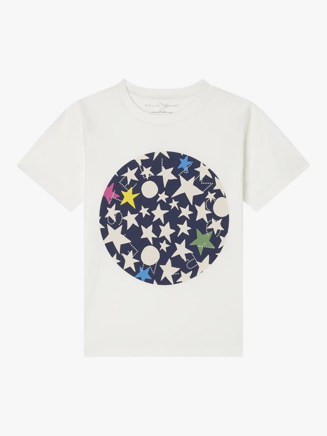 

Футболка из хлопкового джерси с принтом звезд Stella McCartney Kids, White