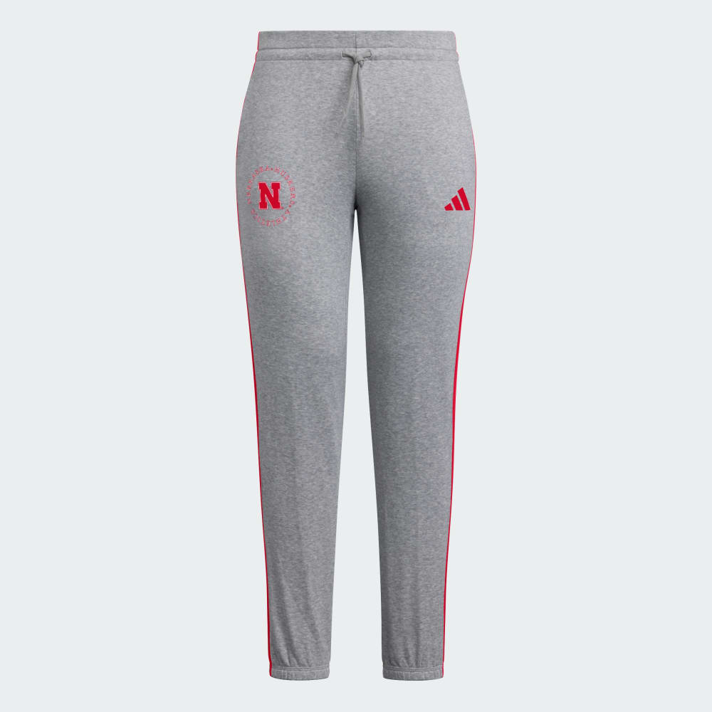 

Спортивные брюки Adidas Nebraska Cornhuskers Essentials 3-Stripes Pant, цвет Medium Grey Heather/Team Power Red/Multi