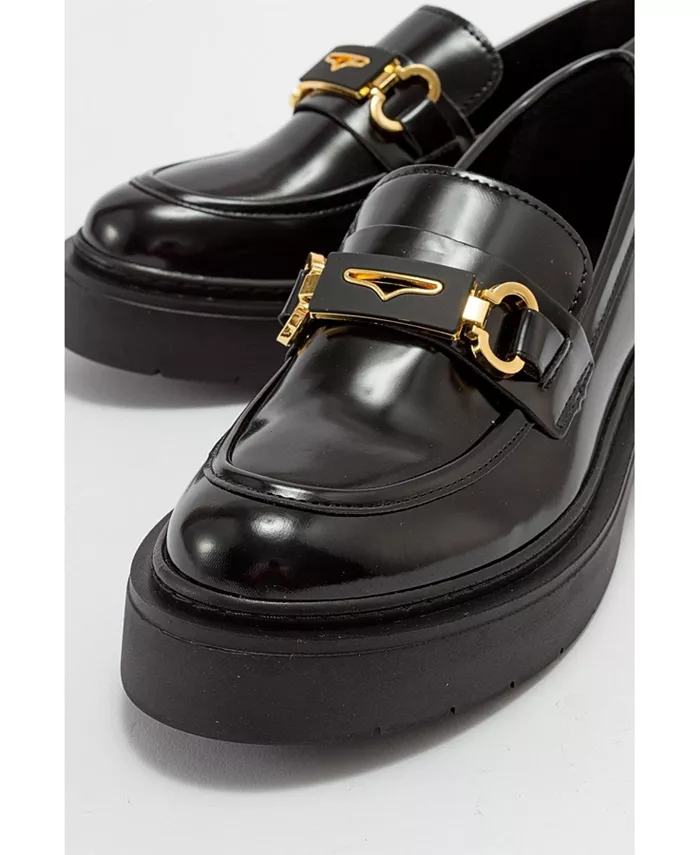 Женские лоферы Simone на платформе с пряжкой Prologue Shoes, черный — фото 4