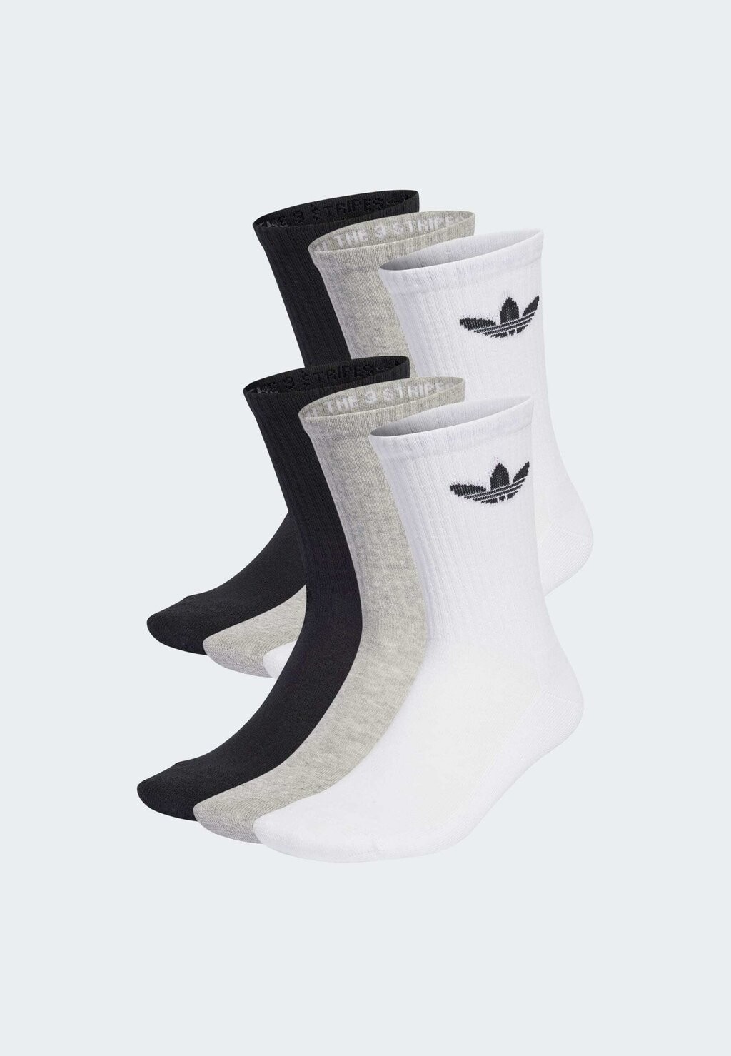 Носки Unisex 6 Pack adidas Originals, серый — фото 2
