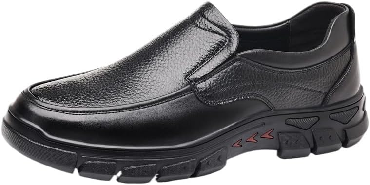 

Мужские удобные ортопедические мокасины из натуральной кожи Swzec, черный