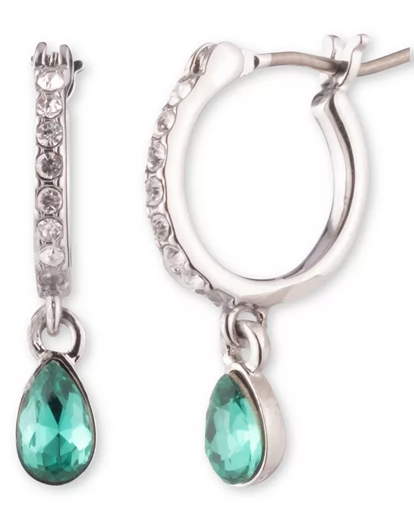 

Серьги-Капельки Huggie Drop с родиевым покрытием Montana из серебра Givenchy, green