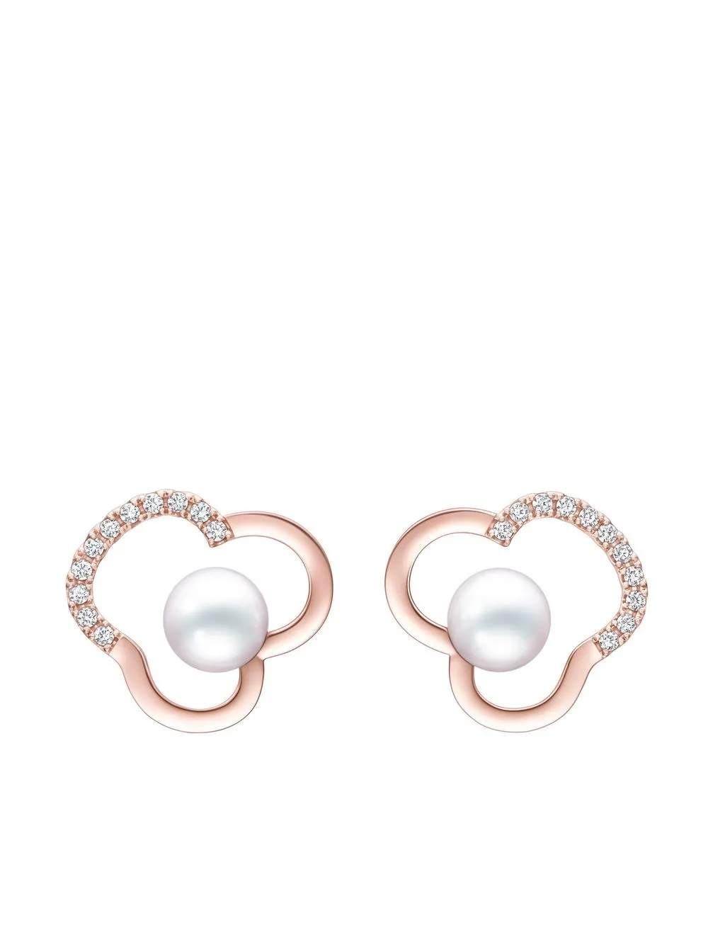 

Серьги Chants из розового золота с жемчугом и бриллиантами TASAKI, розовый