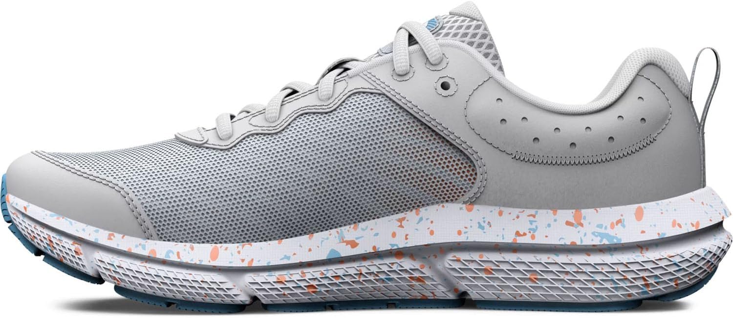 

Under Armour Girls Grade School Assert 10 Paint Splatter кроссовки для бега - легкие и дышащие, Halo Gray-Blizzard