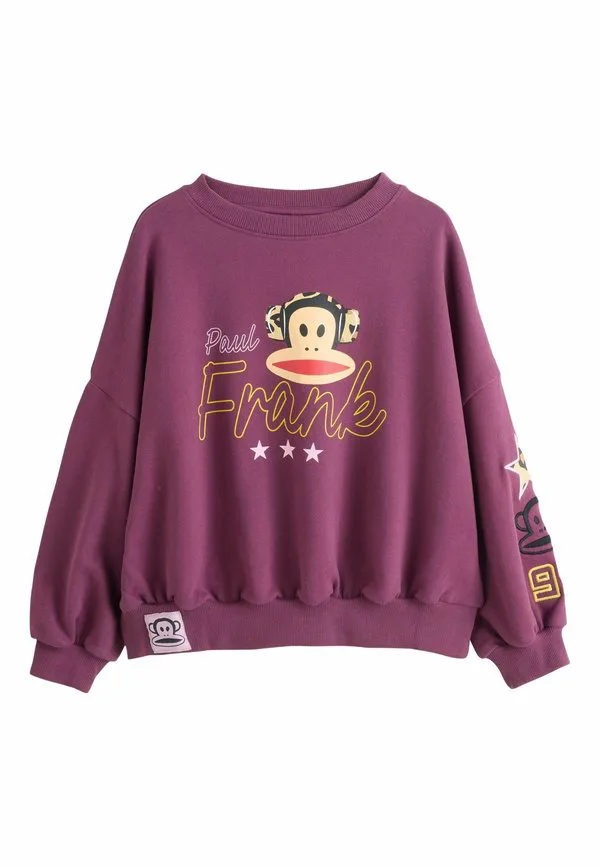 Толстовка с длинными рукавами и графическим принтом, прямого кроя. Next, Purple Paul Frank