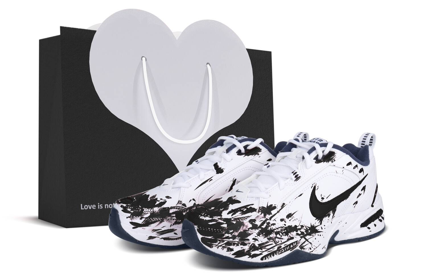 

Кроссовки Nike Air Monarch 4 Chunky Sneakers Unisex Low-top Black, белый
