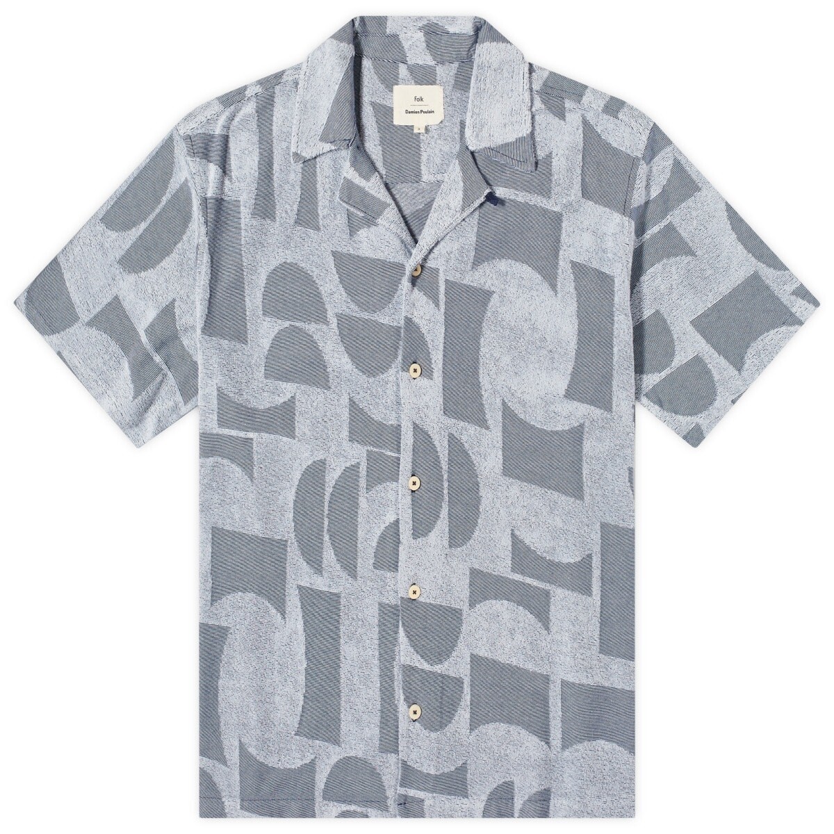 

Рубашка с коротким рукавом Folk Damien Poulain Vacation Shirt, цвет Blue Moon Dp