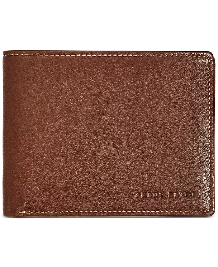 

Кошелек из кожи Perry Ellis для мужчин Perry Ellis Portfolio, коричневый