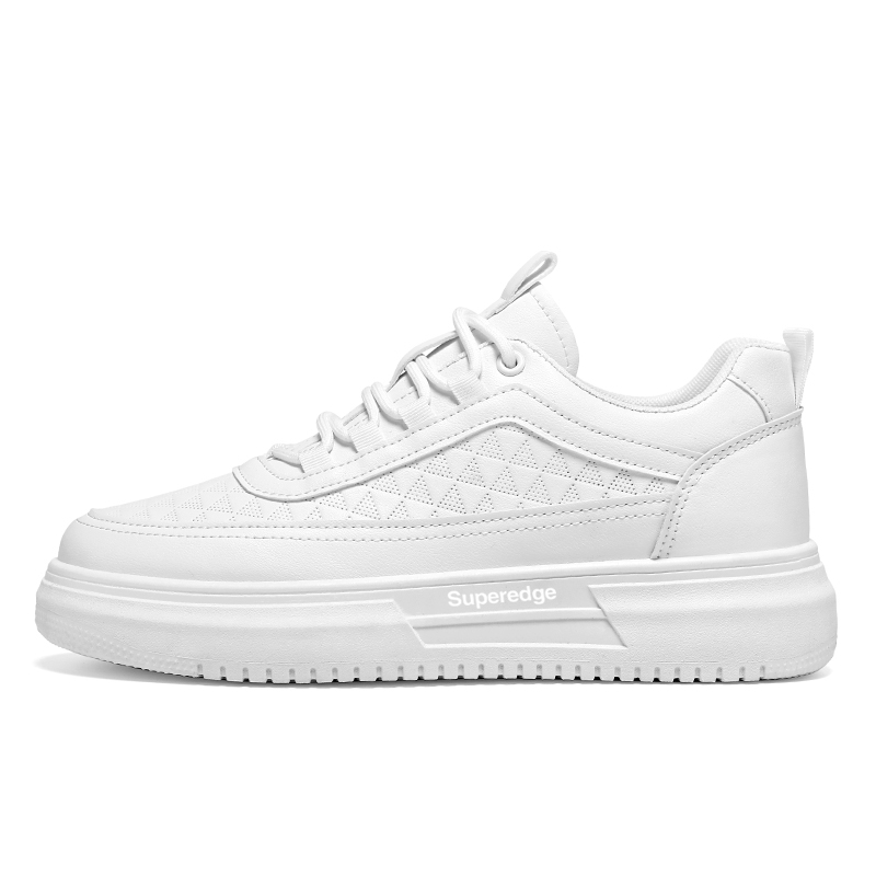 

SUPEREDGE Легкие и дышащие мужские скейтерские кеды лоу-топ белые, цвет White