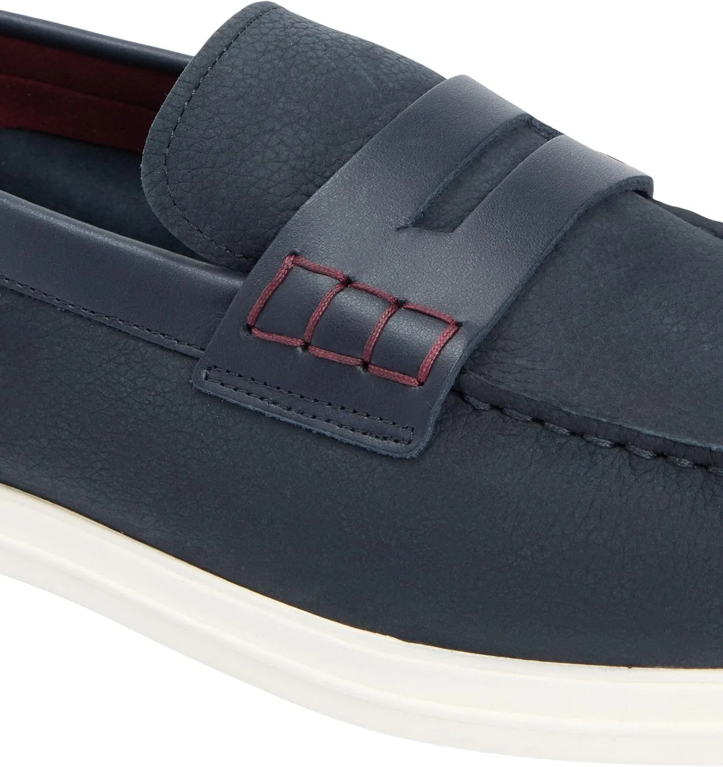 Мужские низкие лоферы Tommy Hilfiger Hilfiger Mix Nubuck Fm0fm05785, Blue Desert Sky — фото 4