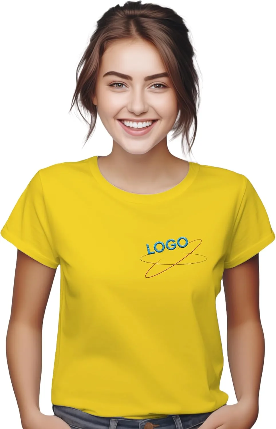 

Женская футболка Missy Fit из плотного хлопка с вышитым логотипом USMG