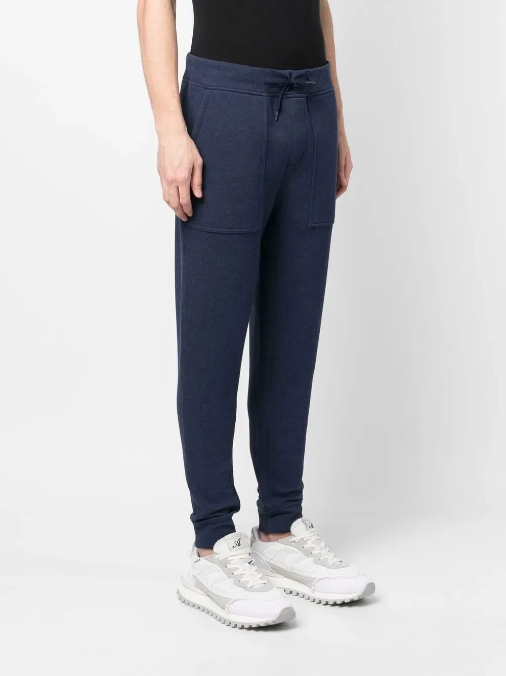 Спортивные брюки из смесовой хлопковой ткани Polo Ralph Lauren, синий — фото 3