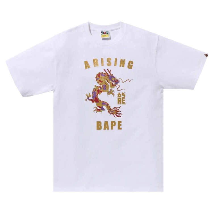 

Футболка BAPE Year Of Dragon Glitter 'White', белый