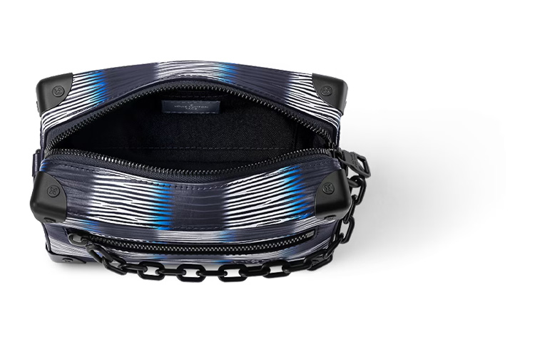 Louis Vuitton Мягкая сумка-мессенджер Damier Rush Epi XL из кожи, мини-сумка через плечо, мужская, цвет Blue Moon — фото 3