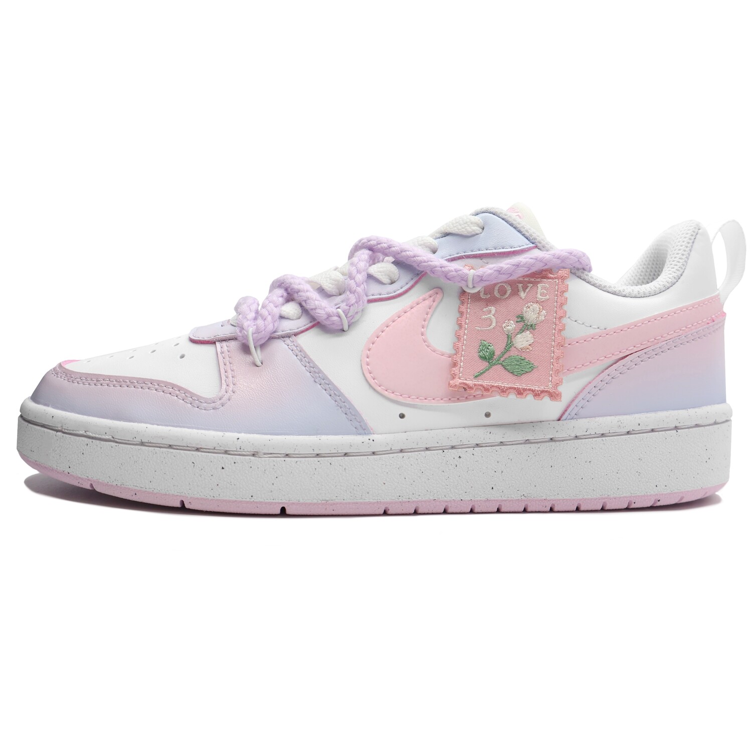 

Кроссовки Nike Court Borough Skateboarding Shoes Women's Low-top Pink, Blue, Purple, светло-фиолетовый