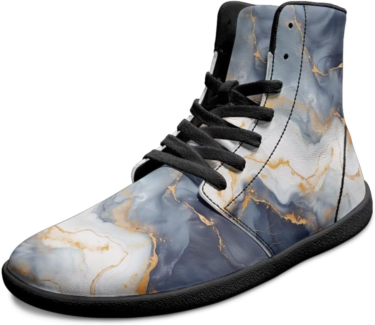 

Мужские минималистичные ботинки босоножечного типа с кожей, широким носком, высокие кроссовки, повседневная обувь для ходьбы, спортивная обувь с нулевым перепадом, ботильоны Chririnla, серый