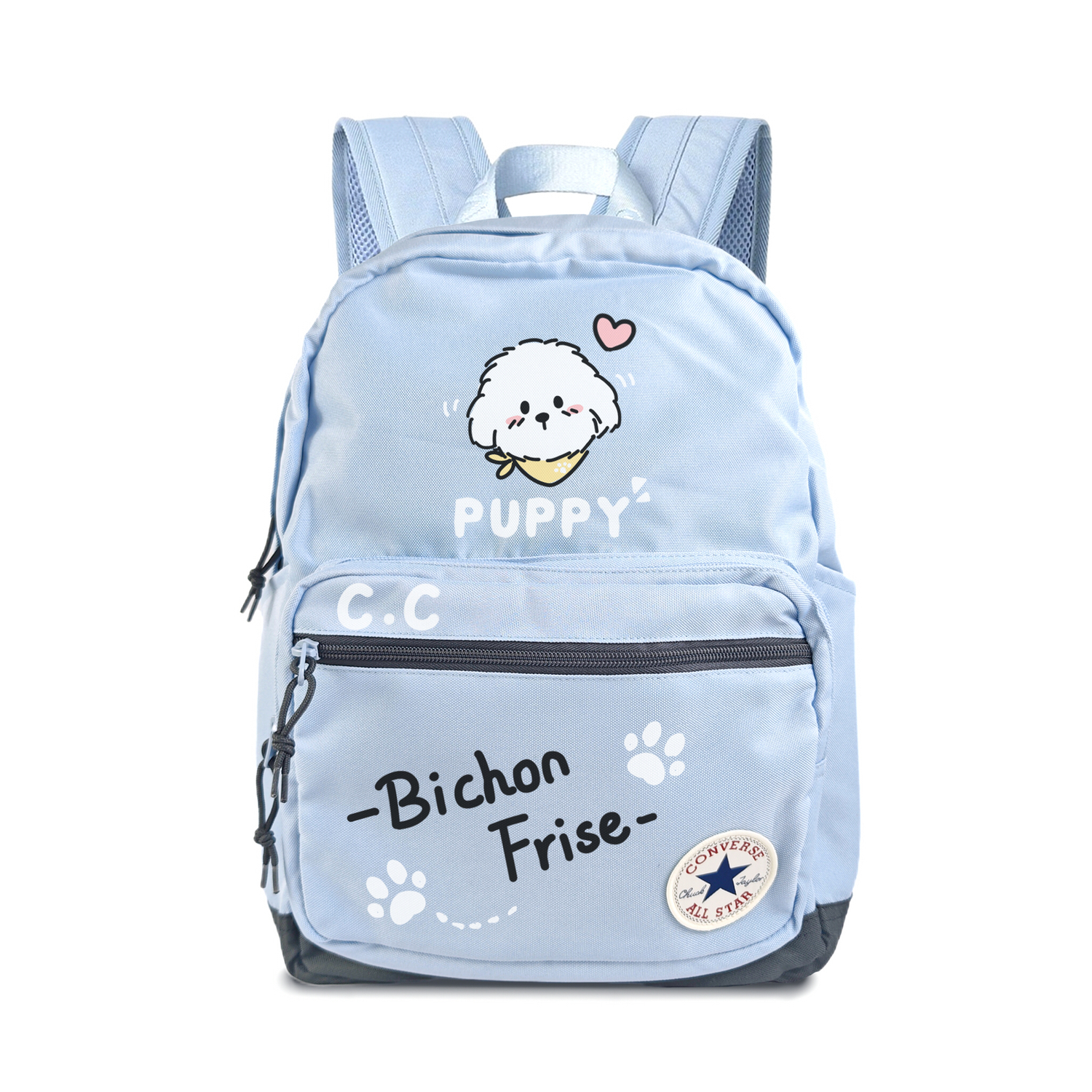 

Converse Полиэстеровый рюкзак средний унисекс светло-дымчато-голубой, Bear Cute Pet Design